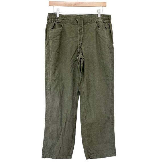 Preswick & Moore Green Linen Blend Pants Sz PL - Picture 1 of 4